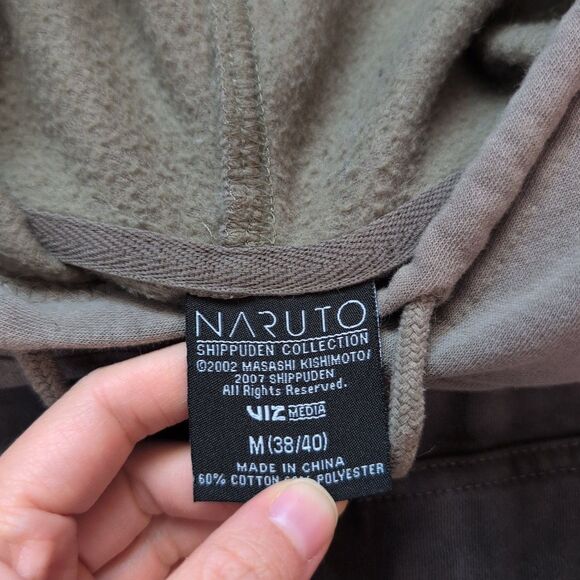 Naruto Shippuden Collection Mens Green Anime Sweatshirt Hoodie Size M - Picture 6 of 9